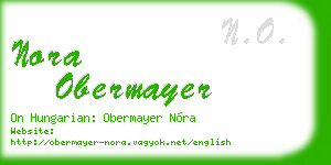 nora obermayer business card